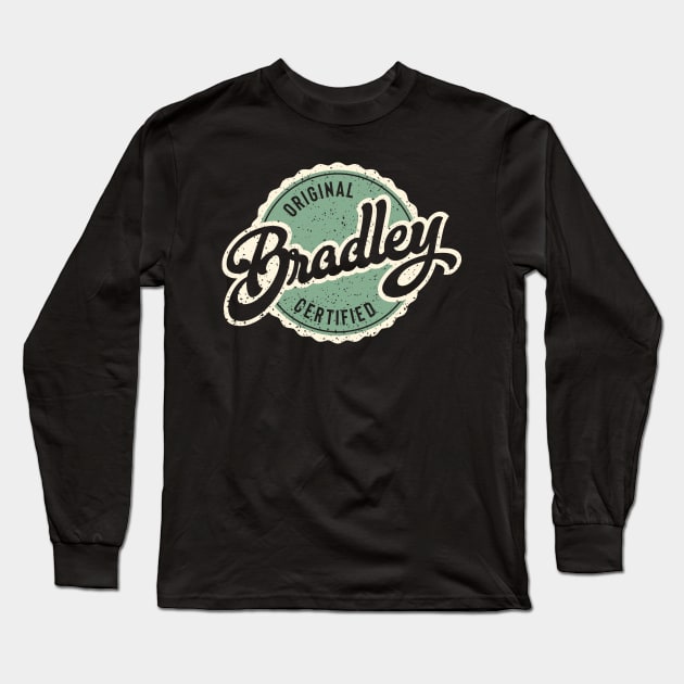 Original Bradley Certified - Vintage Badge Style Long Sleeve T-Shirt by jazzworldquest